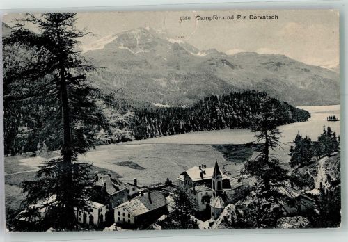 7512 Champfèr 1908 Gebrauchsspuren Piz Corvatsch Reißnagelloch