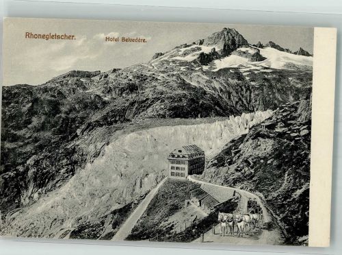 Oberwald Rhonegletscher Hotel Belvedere Postkutsche Schweiz