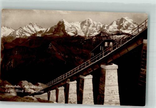 3711 Mülenen - Niesenbahn Schreckhörner Eiger Mönch u. Jungfrau
