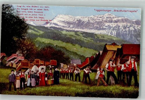 Toggenburger Brautfudertragete Motiv Schweiz