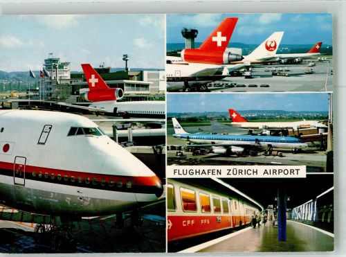8302 Kloten 1987 Sonderstempel Jets der Swissair KLM und JAL U-Bahnstation Fotograf Baumann