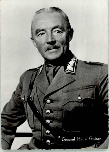 General Henri Guisan in Uniform Militär Schweiz Foto AK