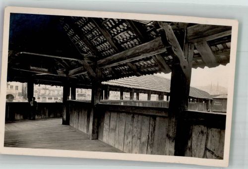 6000 Luzern Lucerne Foto AK Kapellbrücke inneres