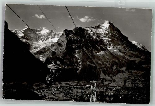 3818 Grindelwald 1957 Foto AK Seilbahn Firstbhahn