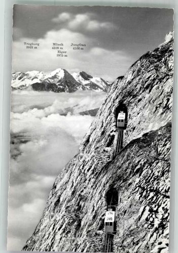 6010 Pilatus Kulm Foto AK Bergbahn Hotel Pilatus-Kulm