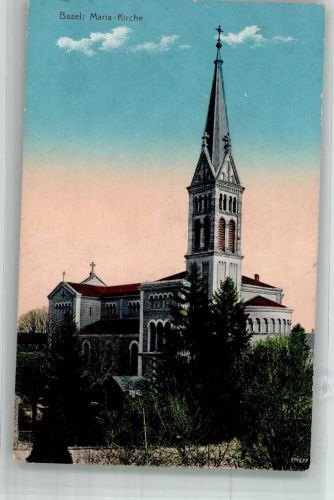 4000 Basel Bâle 1910 Foto AK Maria- Kirche