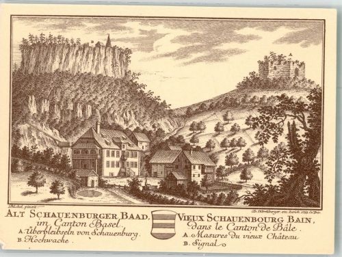 4410 Liestal FOTO KEINE AK Alt Schauenburger Baad Foto Ak nach Stich