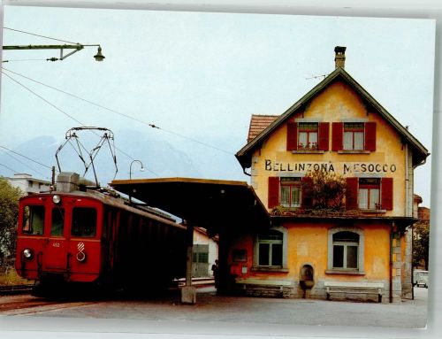 6500 Bellinzona Foto AK Bahnhof Eisenbahn Triebwagen RhB 4/4