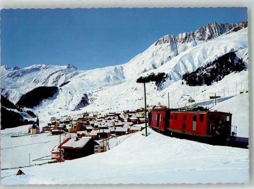7188 Sedrun Winter Eisenbahn Bündner Oberland