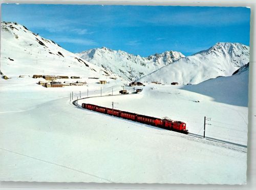 7188 Sedrun Winter Eisenbahn Oberalppass