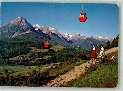 7550 Scuol Schuls Foto AK Seilbahn Scuol-Motta Naluns