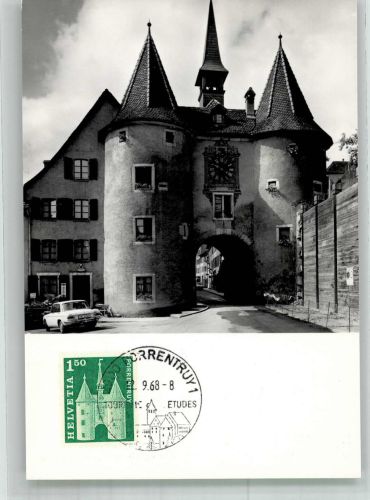 2900 Porrentruy Pruntrut 1916 Foto AK La Porte de France Auto Marke bildseitig