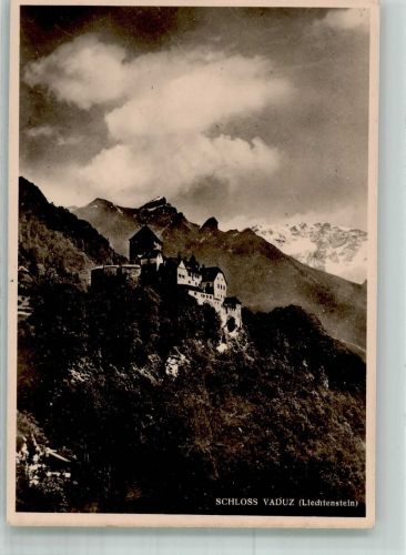 9490 Vaduz 1935 Foto AK Schloss