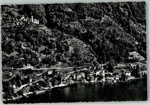 6576 Gerra Foto AK Fliegeraufnahme Gambarogno Lago Maggiore