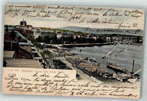 1200 Genève Genf 1906 Foto AK Hafen