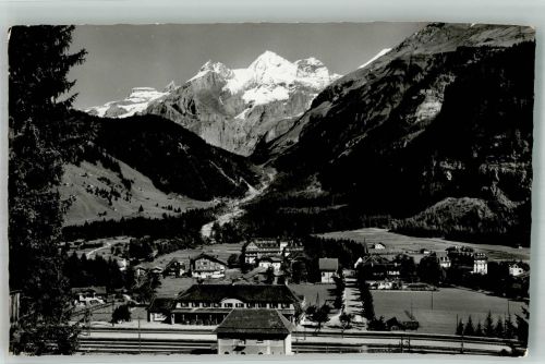 3718 Kandersteg Foto AK Bahnhof Blümlisalp