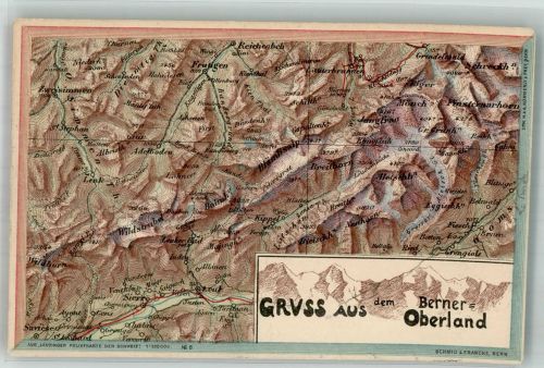 3930 Visp Viège 1902 Relief AK Berner-Oberland