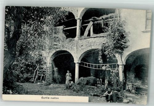 6600 Locarno Foto AK Verzascatal Innenhof