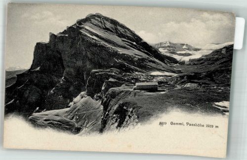 Gemmipass Wallis Foto AK Passhöhe Hotel