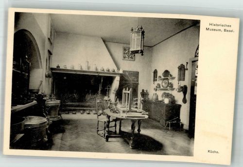 4000 Basel Bâle Foto AK Ausstellung Historisches Museum Küche