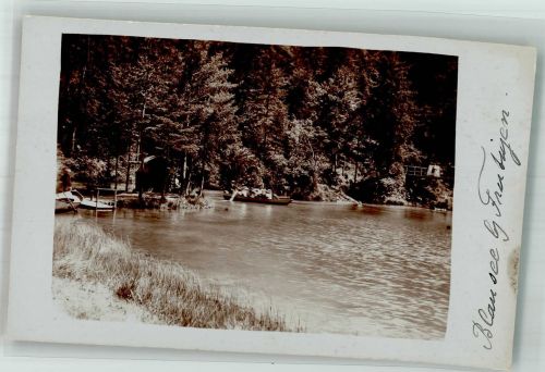3714 Frutigen Foto AK Blausee Ort handschriftlich