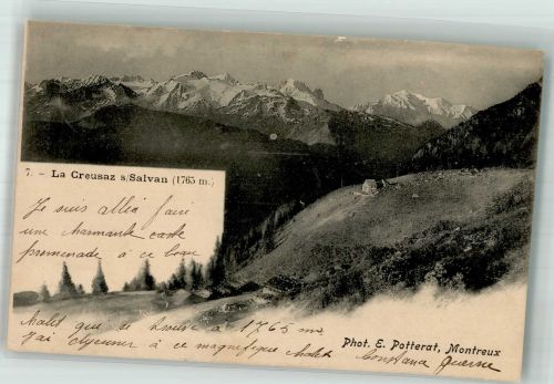 1922 Salvan Foto AK La Creusaz