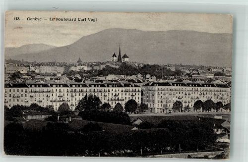 1200 Genève Genf 1909 Foto AK Le Boulevard Carl Vogt