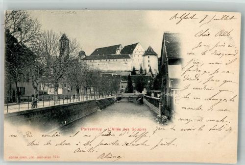 2900 Porrentruy Pruntrut 1903 Foto AK Schloss