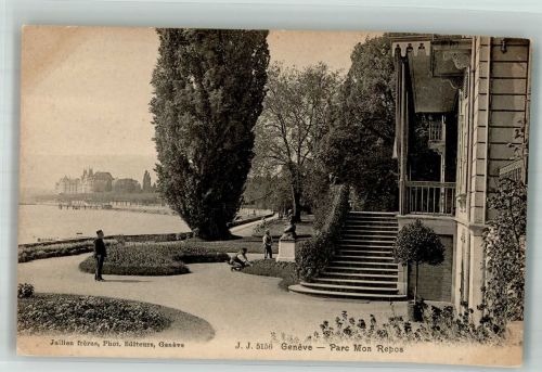 1200 Genève Genf 1907 Foto AK Schloss Park Mon Repos