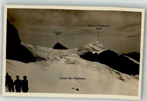 1865 Les Diablerets Ormont-Dessus Winter Glacier des Diaberets