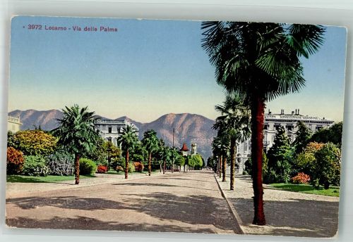 6600 Locarno Foto AK Via delle Palme Schweizerische Volksbank