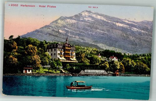 6353 Hertenstein 1923 Foto AK Hotel Pension Polatus