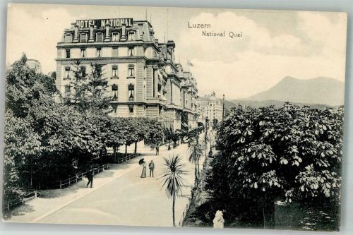 6000 Luzern Lucerne Foto AK Hotel National Quai