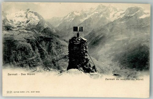3920 Zermatt Foto AK Das Hörnli