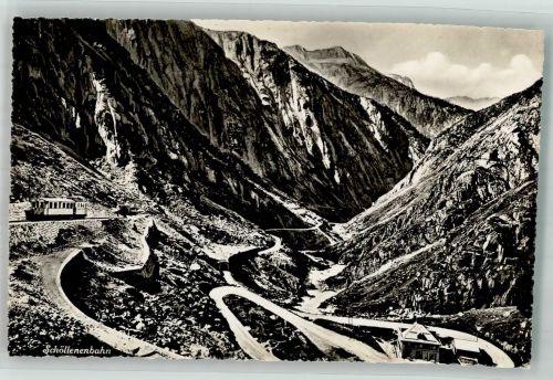 Schöllenen Foto AK Zahnradbahn Schöllenenbahn