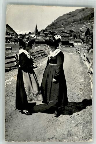 Evolène Tracht Tracht Schweiz Foto AK