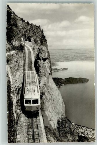 6415 Arth Foto AK Zahnradbahn Arth-Rigi-Bahn Käbelwand Zugersee