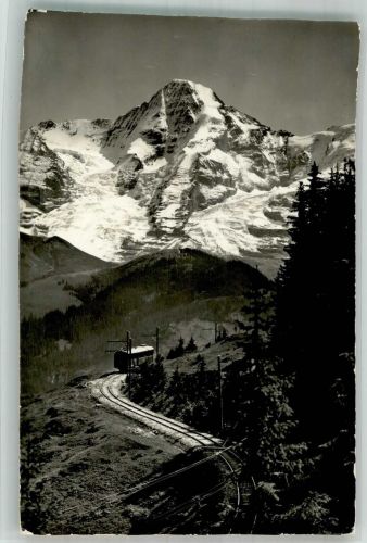 3825 Mürren 1960 Foto AK Bergbahn Mürrenbahn