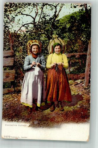 6500 Bellinzona Foto AK Tracht Frauen