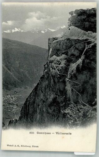 Gemmipass Wallis Foto AK Gemmipass Walliserseite