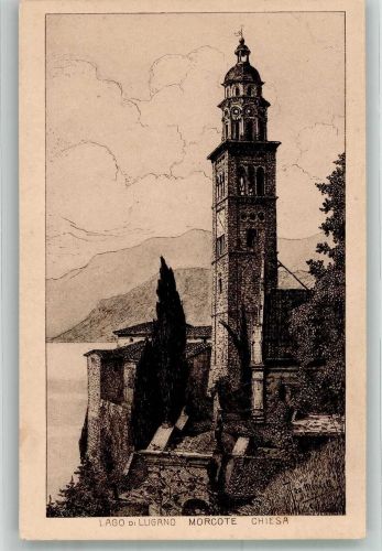 6922 Morcote Foto AK Kirche