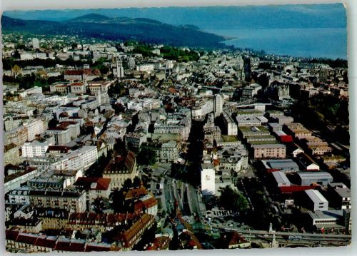 1000 Lausanne Losanna Foto AK Fliegeraufnahme