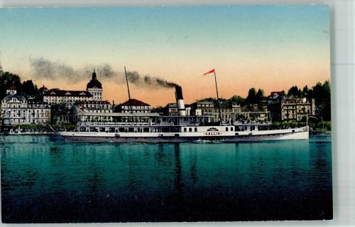 Luzern Lucerne Salondampfer Gallia Vierwaldstättersee Binnenschiff