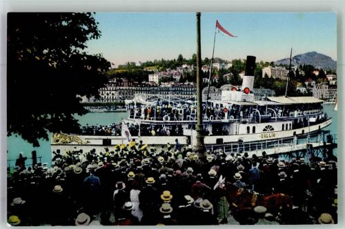 Luzern Lucerne Salondampfer Gallia Vierwaldstättersee Binnenschiff