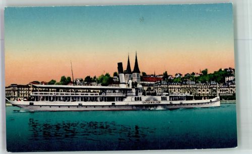 Luzern Lucerne Salondampfer Unterwalden Vierwaldstättersee Binnenschiff