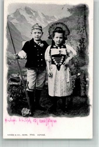 Kinder Kaiser u. Co. 7743 Tracht Schweiz 1902