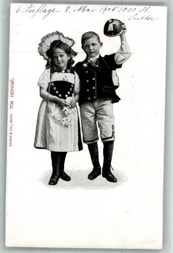 Kinder Kaiser u. Co. 7734 Tracht Schweiz 1905