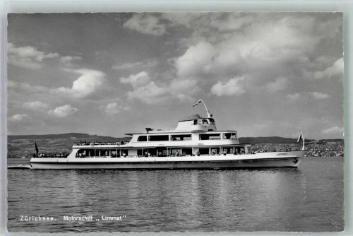 Zürich Motorschiff Limmat auf dem Zürichsee Photoglob-Wehrli 184 Binnenschiff Foto AK