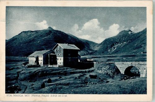 7184 Medel Lucmagn Foto AK Berghütte Gasthaus Sta. Maria Piora Pass