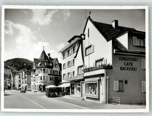 9430 St. Margrethen SG Foto AK Cafe Geschäft Bäckerei Bahnhofplatz